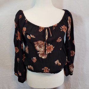 American Rag Peasant Blouse Floral Medium